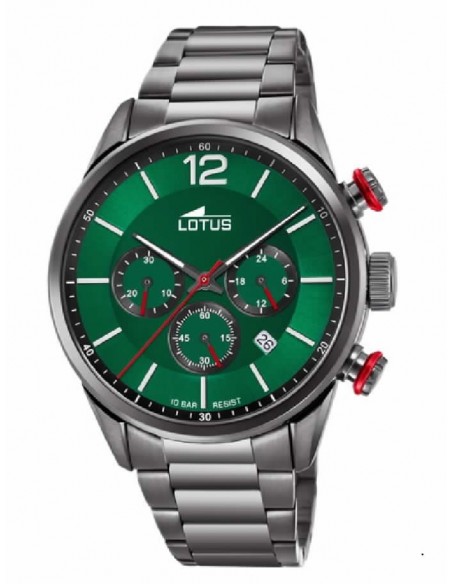 Reloj Lotus 18686/4 cab. crono ace. esf. verde