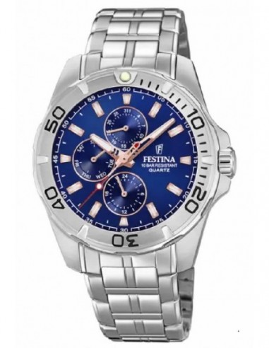 Reloj Festina F20445/5 cab. multif. ace. esf. azos/rose