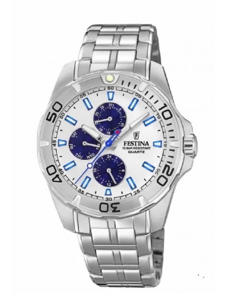 Reloj Festina F20445/1 cab. acer.multif. esf. ag/az