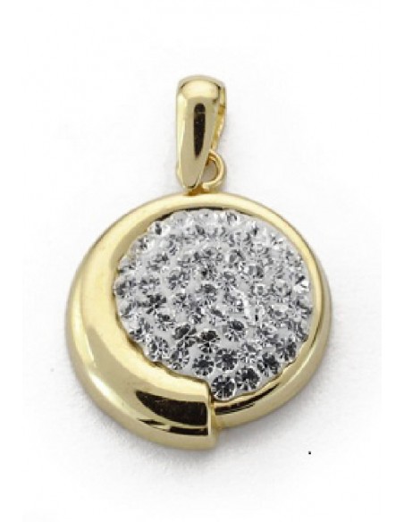 COLGANTE DE ORO REDONDO CON MOTIVO
