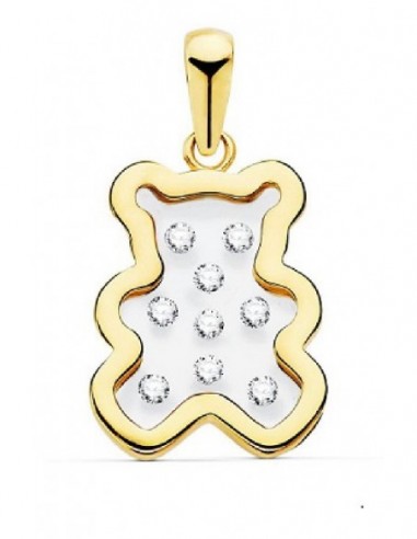 COLGANTE DE ORO PELUCHE 14X12 MM