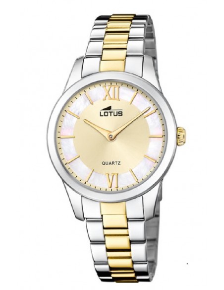 Reloj Lotus sra. 18890/1 ace. bicolor, esf. champ