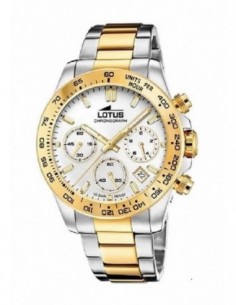 Reloj Lotus cab. 18913/1 acer. bicolor esf. plata