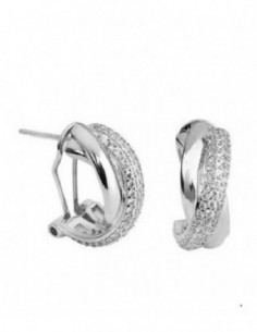 Pendientes Vidal&Vidal R2869B omega en rodio