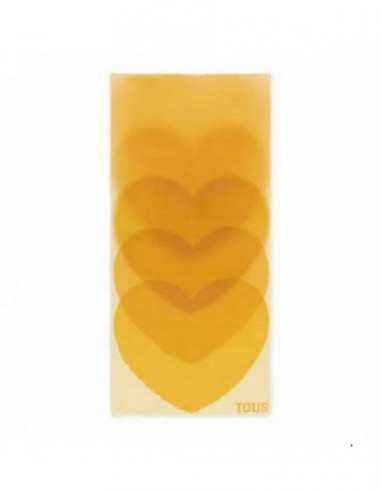 Foulard Tous 2002135605 Blurry heart mostaza