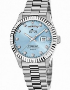 Reloj Lotus cab. 18854/8  ace. esf. azul/cl