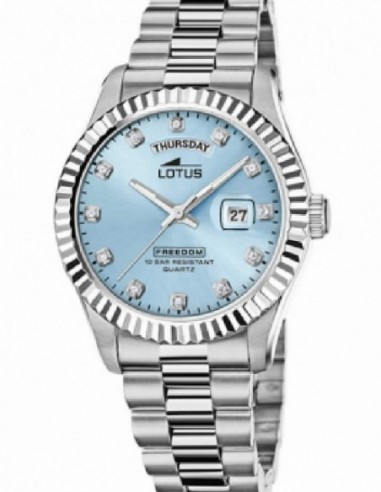 Reloj Lotus cab. 18854/8  ace. esf. azul/cl