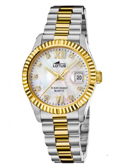 Reloj Lotus sra. 18931/1 acer. bicolor esf. nacar.
