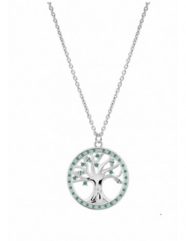 Collar Lotus Silver LP3708-1/3 Arbol piedras verdes
