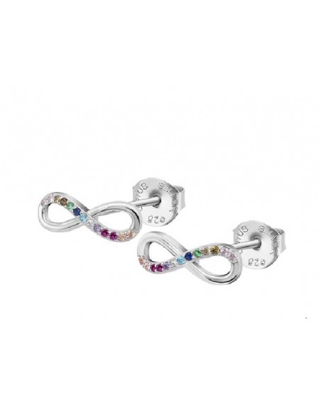 Pendientes Lotus Silver P018900130 sra. infinito. piedras color