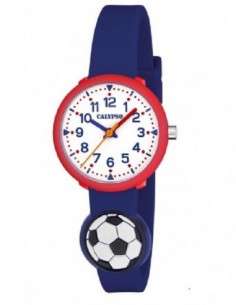 Reloj Calypso K5845/6 niño ace. corre esf. bl/ro (balon)