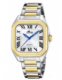 Reloj Lotus sra. 18969/1 ace. bicolor esf. blanca