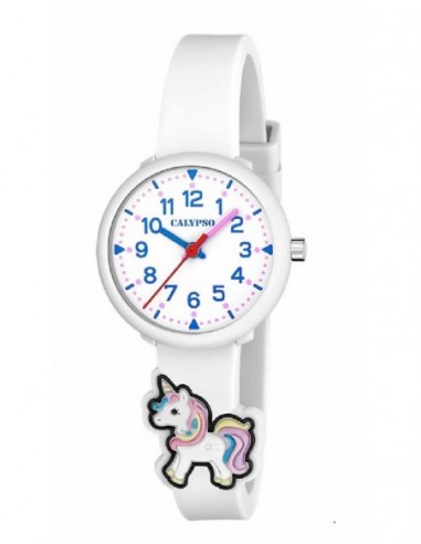 Reloj Calypso K5844/1 niña ace. corf. esf. blanc. unicornio