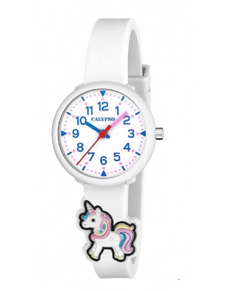 Reloj Calypso K5844/1 niña ace. corf. esf. blanc. unicornio