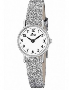 Reloj Lotus niña 18409/A acer. cort. esf. blanc. negr.