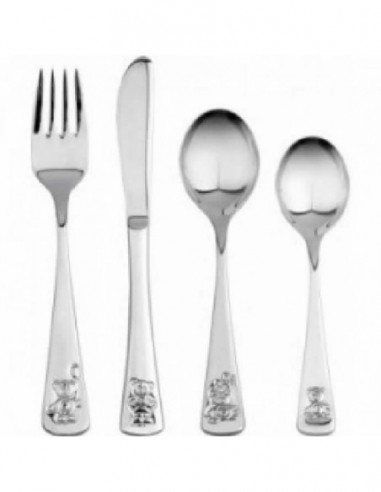 Cubiertos acero Kids 4 piezas 09528