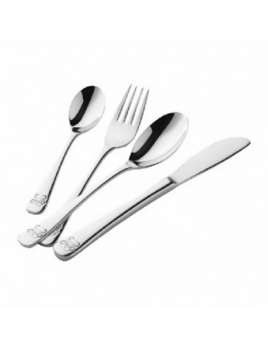 Cubiertos acero 4 piezas oso teddy bear 09590