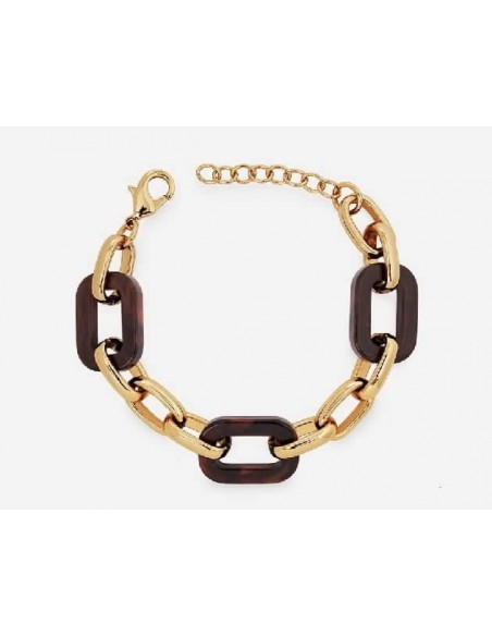 Pulsera Vidal&Vidal X9811218 Coffee eslabones con acetato