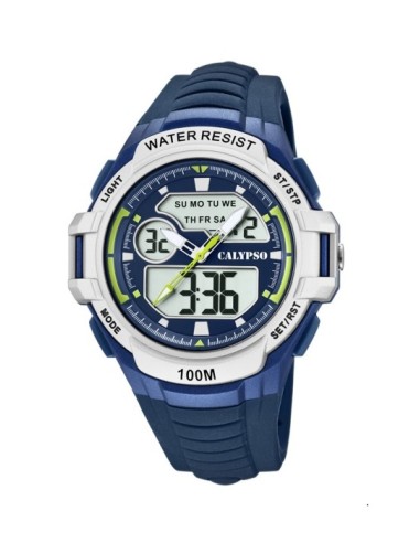 Reloj Calypso K5770/3 cab. anadigi. cor. caucho