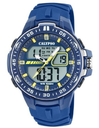 Reloj Calypso K5766/1 cab. anadigi correa caucho