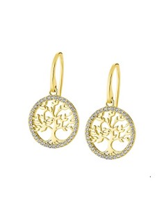 Pendientes Lotus Silver LP1746-4/2 sra. arbol chapado en oro