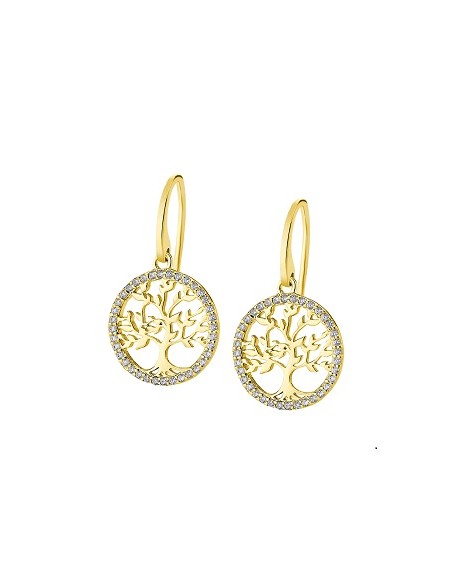 Pendientes Lotus Silver LP1746-4/2 sra. arbol chapado en oro