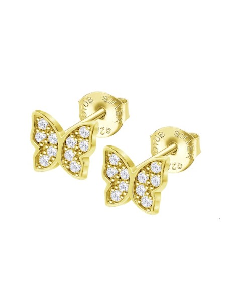 Pendientes Lotus Silver LP3051-4/2 sra. chapados