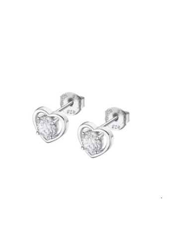 Pendientes Lotus Silver LP3092-4/1 sra. corazon circ.