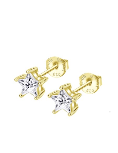 Pendientes Lotus Silver LP3834-4/2 estrella chap. cierre presion