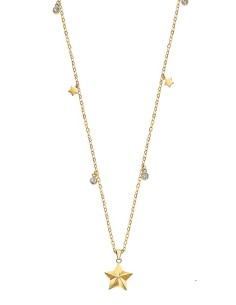 Collar Lotus Style LS2599-1/2 sra. acer. chap. estrella