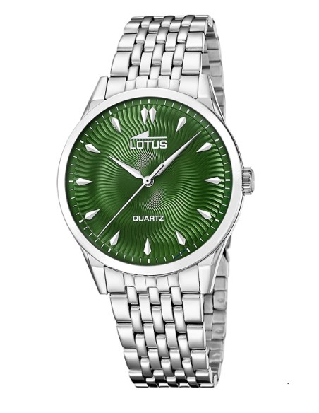 Reloj Lotus 19056/3 cab. ace. esf. verde