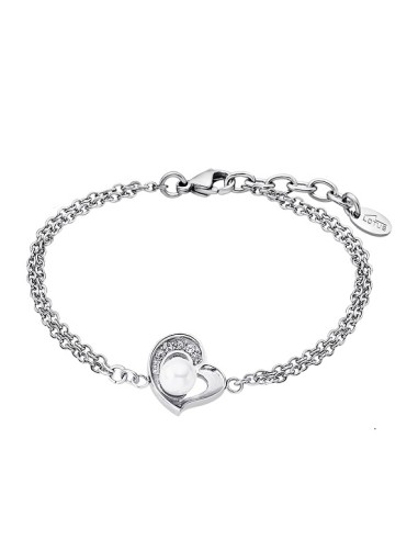 Pulsera Lotus Style LS1993-2/1 acer. sra. perla corazon