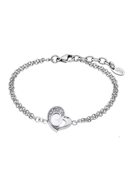 Pulsera Lotus Style LS1993-2/1 acer. sra. perla corazon