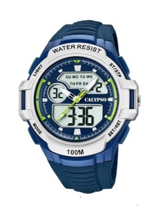 Reloj Calypso K5770/3 anadig. cor. esf. neg verde