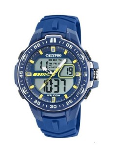 Reloj Calypso K5766/1 cab. anadigi. corr azul