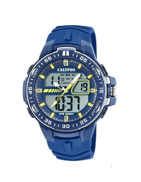 Reloj Calypso K5766/1 cab. anadigi. corr azul