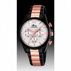 Reloj Lotus hombre deportivo 18195/1 , crono, acero, esfera plata