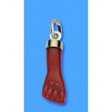 Colgante mano roja con tapon de oro de 4MM
