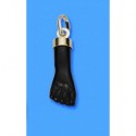 Colgante mano negra con tapon de oro 4mm 